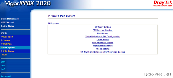 pbx system. VigorIPPBX 2820n