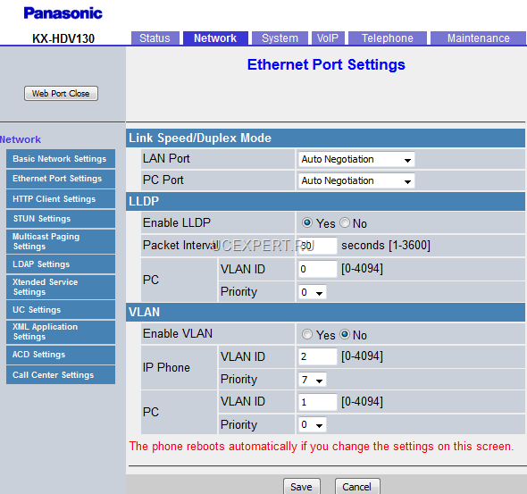 Рис. Веб-интерфейс. Меню Basic Network Settings