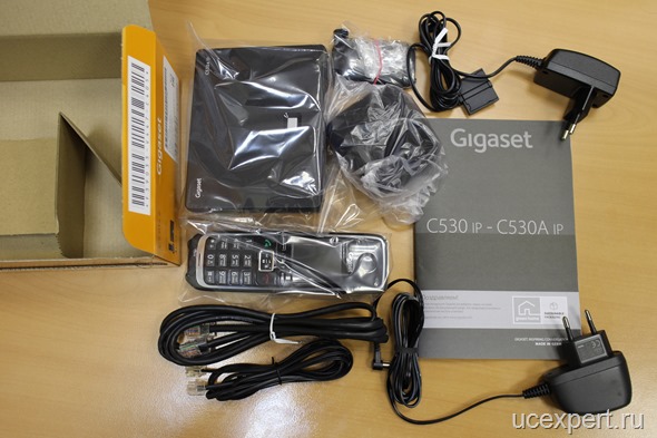 Комплектация Siemens Gigaset C530A IP