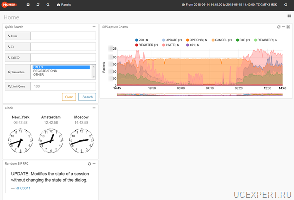 HOMER web interface